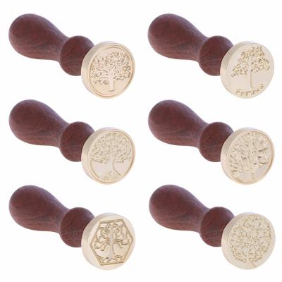 China factory eco-friendly high quality brass head handle wax seal punching machine/wooden stamp wax sealing for sale