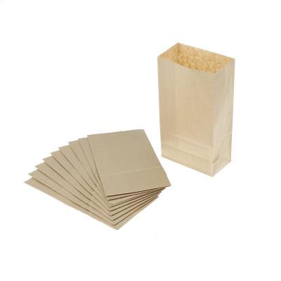 China 100pcs/Set Recyclable Wedding Candy Packaging Recyclable Brown Paper Gift Bags Jewelry Food Bread Bag Packaging for sale