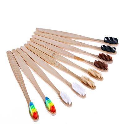 China Natural Eco-Friendly Oral Care Handle Natural Bamboo Toothbrush Whitening Soft Stiffen Bamboo Toothbrush for sale