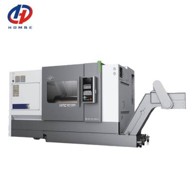 China SMTCL Universal CNC Torno Horizontal HTC50Q Eje de alto par de torsión Dorno CNC de lecho inclinado pesado en venta