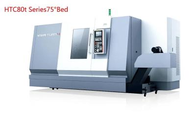 China Langfristige Genauigkeit liegen CNC-Drehbank 37KW 75° betten horizontale Drehkopf-Drehbank schräg zu verkaufen