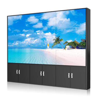 China 55 inch 4x4 screen lcd multi video wall display indoor ultra narrow monitor videowall frame mount on tv advertising for sale