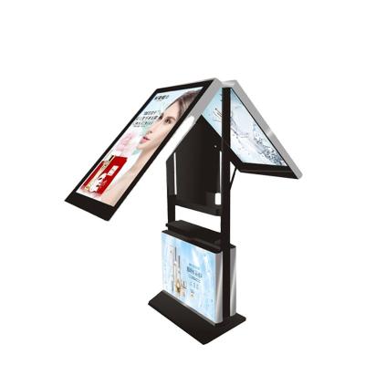 China Indoor Touch Holographic Lift Vending Advertising Machine Guangzhou Smart Floor Horizontal Mirror Advertising Machine for sale