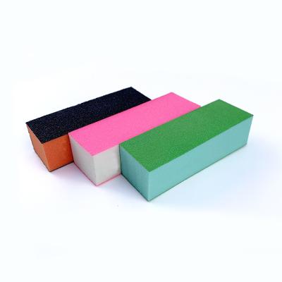 China Wholesale custom logo colorful foam/sponge+sand paper mini disposable nail pad pad for manicure for sale