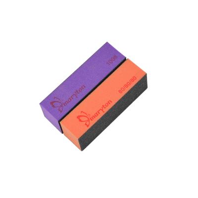 China Professional Foam/sponge+sand Paper 500Pcs/case Manicure Nail Tools 3 Way Nail Buffer Block 60/60/100 for sale