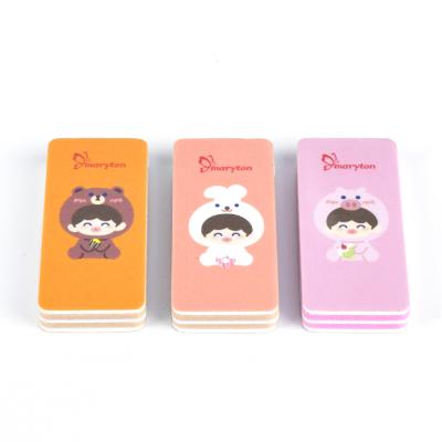 China Foam/sponge+sand paper+plastic Board Custom Double Sided Nail Buffer Blocks Disposable Sponge Polish Mini Buffer for sale