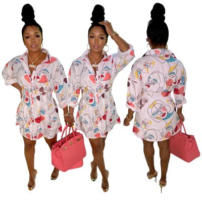 China Sweetly 2021 high quality pink printed women ladies summer casual dresses custom made for sale