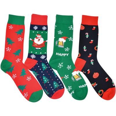 China 2021Hot Polyester Color Stocking Men's Women's 100% Long Christmas Casual Socks for sale