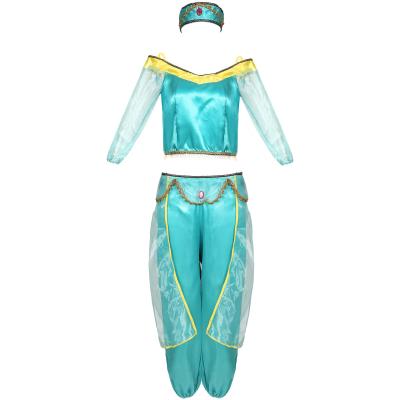 China Game Anime Role Playing Princess Jasmine's Adult Uniform M-xxl Halloween Lamp 2021 Performance Costume Cosplay Game Halloween for sale