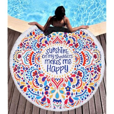 China Cheap thick round souvenir micfofiber beach towel smart donut compressed standard size for sale