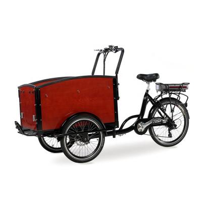 China Retro Bicycle Passenger Electric Cargo Tricycle Aluminum Frame Cargo Bike for sale