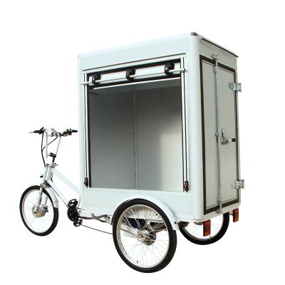 China Fat 3 three wheel steel cargo tricycle ebike ebike for delivery service for sale