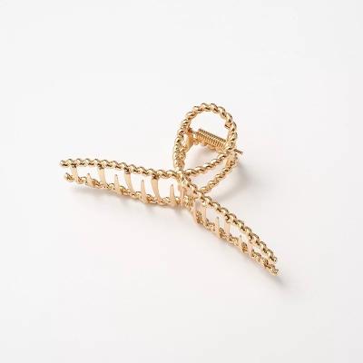 China Fashion Alloy Gold Headdress Hair Accessories Rose Hair Claw Metal Alloy Hair Claw Clip For Women Girls for sale