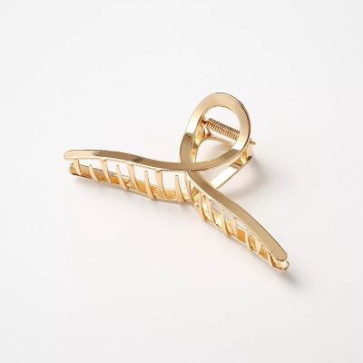 China Hot wholesale fashion alloy gold headdress hair accessories rose hair claw metal alloy hair claw clip for women girls for sale