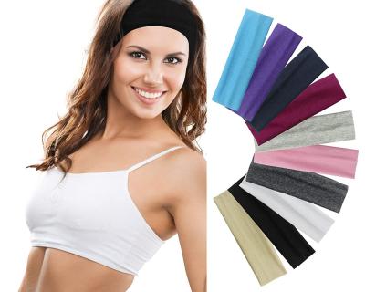 China New Hot Selling Yoga Amazon Style Hair Wraps Non-slip Head Stretch Headbands 10 Packs Great For Sports And Yoga for sale