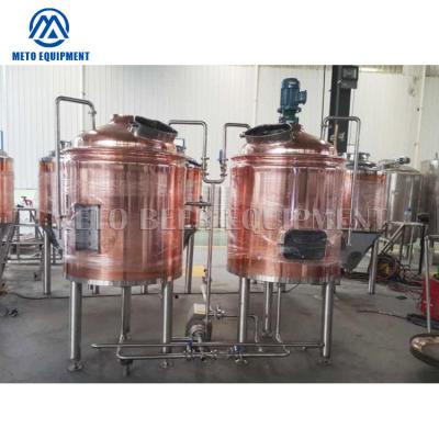 China Brewpub or Micro Brewery 300L 500L Brewery Beer Brewing Manufacturers Red Copper Equipment for Sale for sale