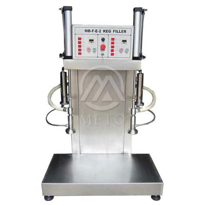 China food & Beverage Factory I One or Two Head Beer Keg Filling Machine Barrel Filler Semi-automatic Can Filler for sale