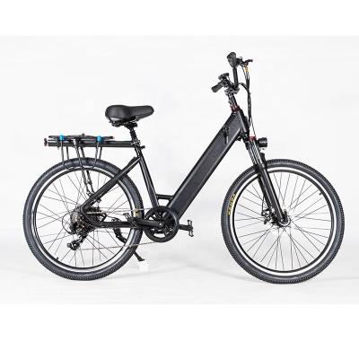 China Aluminum alloy city electric bicycle with lithium battery and rear bicycle rack for Daliy life for sale for sale