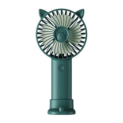 China Hotel New Product Fashion Fan Low Noise USB Rechargeable Iol Cartoon Portable Cat Ears Handheld Fan for sale