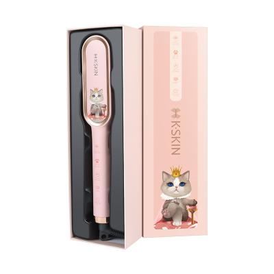 China Hotel Cat Cartoon Pattern Anti Scald Heating Styling Hair Straightener for sale