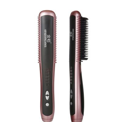 China Hotel Wholesale 360 ​​Degree Swivel Power Cord Less Hair Breakage Straightener Hairdressing Brush for sale