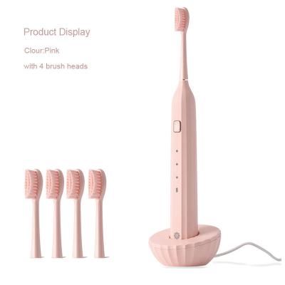 China Home Waterproof 2021 Ipx7 Usb Radio Charging Rechargeable Sonic Electric Toothbrush For Travel for sale