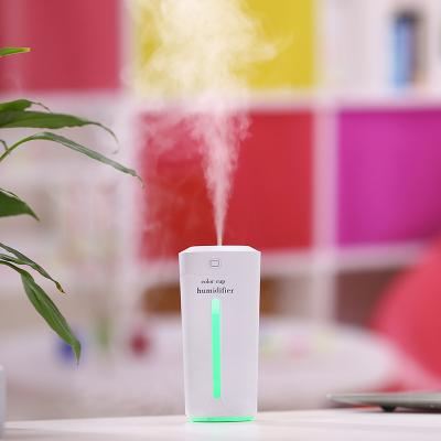 China Car Electric 230ML Colorful Light Portable air Humidifier Mini Ultrasonic LED Air Bottle Humidifier for sale