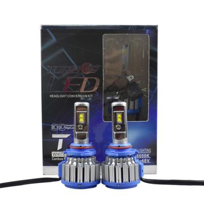 China T1 6063 H1 H3 H4 H7 H11 H13 9004 aviation aluminum 9005 9006 9007 881 car led headlight bulbs 6000K 35W 3500LM light kit for sale