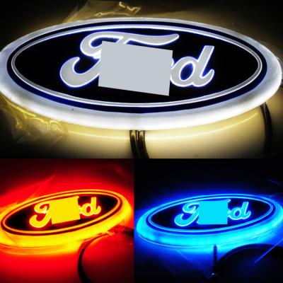 China Car Styling 4D Logo Light Emblem Light For Kia Lights Logo Laser Projector Emblem Logo Led Rear Badge Sticker Lamp 13.3cm*10.1cm for sale