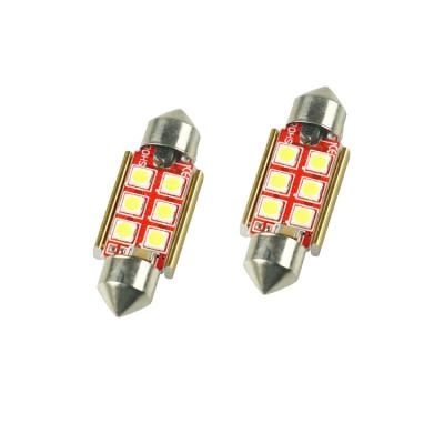 China DC 12V festoon car dome light 3030 6smd 31mm 36mm 39mm 42mm aluminum high quality canbus license plate bulb for sale