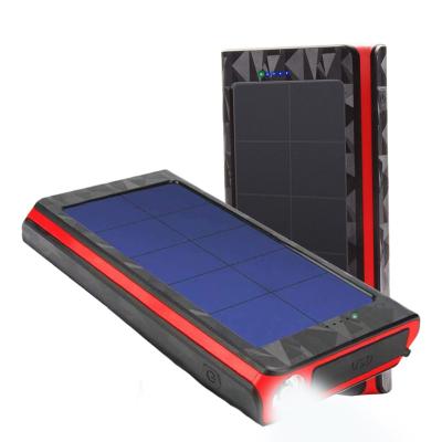 China Hot Sale 2021 High Capacity 26800mah Waterproof Solar Panel Charger Solar Phone Charger Solar Power Bank For Mobile Phone for sale