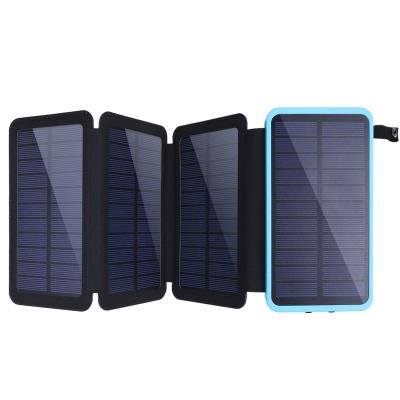 China Solar Panel Charging Waterproof Foldable Outdoor Mobile Solar Phone Charger Solar Cell Battery Charger Portable Solar Power Bank for sale