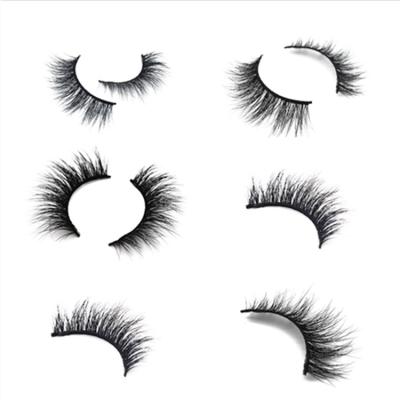 China Long Logo Natural 3D Mink Fluffy Eyelashes Short Natural Mink Lashes 3D Mink Eyelashes Wholesales Private Label Vendor for sale