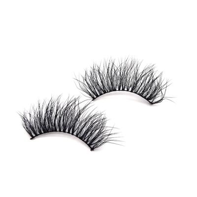 China Hot Selling Natural Eyelash LOGO Free Fluffy Faux Mink Eyelashes Factory Price Long Natural Private Label Fluffy Faux Mink Lashes for sale