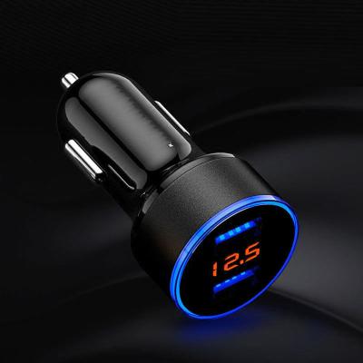 China Standard Authentic 3.1V 5A Battery Factory Price 2 Port USB Car Fast Charging Charger With LED Display for sale