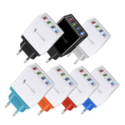 China Factory Wholesale Quick Charging Battery Standard QC3.0 Universal Mobile Phone Charging Multiport USB Travel Charger 4 Port USB Charger for sale