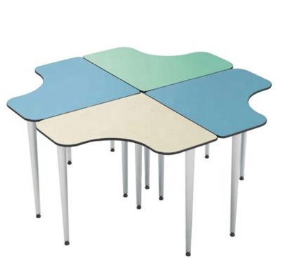 China Modern design desk modern foldable wooden table splicing combination table interactive school for sale