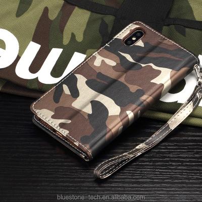 China Private Style Jeep Color Soldier Wallet Type Leather Flip Mobile Cover For iPhone X for sale