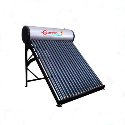 China Luxury Galvanized Low Pressure Steel Vacuum Tube Porcelain Solar Geysers for sale