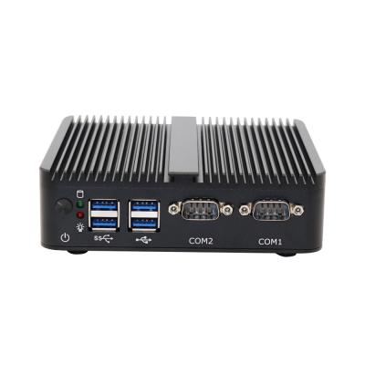 China For Business Linux Ubuntu Mini PC Quad Dual LAN Dual Fanless Mini Computer PC 2 RJ45 2 RS232 Gigabit Ethernet Core J4125 J4105 COM for sale