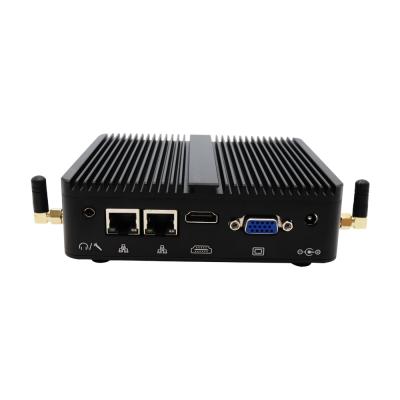 China For Eglobal Business PC J4105 J4215 2LAN 2COM Mini Fanless Industrial Computer Win8/10 16GB DDR4 RAM HD VGA for sale