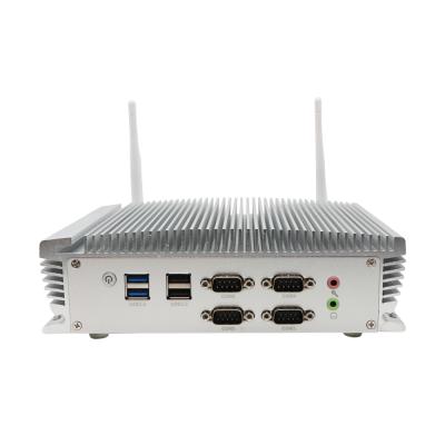 China Industrial Fanless Mini PC Core i5 6360U Win 10 Pro Linux 2*I-ntel Lans 6*RS232 COM HD-MI WiFi Watch Dog 3G/4G Nuc Computer PC 213*255*66MM for sale