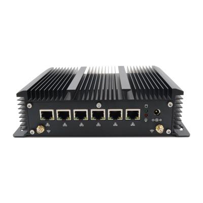 China Eglobal 6LAN Fanless System Fanless Ports 2*RS232 HD Industrial Mini PC Firewall Pfense Router With SIM Slot for sale