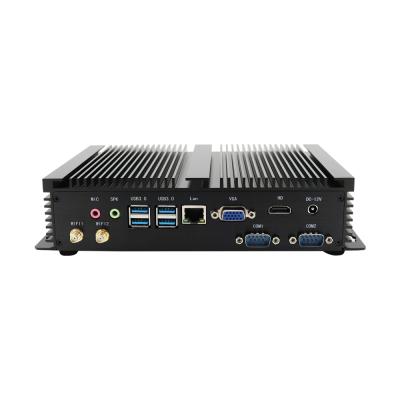 China Fanless i7 8550U 8565U 2*DDR4 Mini Desktop Win 10 Mini System 0.00 DB Core i7 Fanless Computer for sale