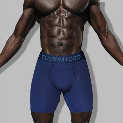 China Logo Modal Sports Underwear Custom Breathable Quick Dry Mens Briefs And Boxers Lengthen Underwear Men Bulk Boxers for sale