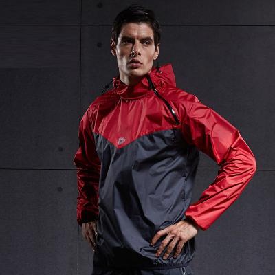 China Running Sauna Anti-UV Resistant Suit Non Tear Sweat Tracksuit Weight Loss Slimming Fitness Gym Exercise Training Sweat Suit for sale