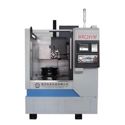 China Machinery Repair Shops Roll Polish Machine Car Alloy Wheel Rim Repair CNC Turn WRC28VM Vertical Wheel CNC Lathe for sale