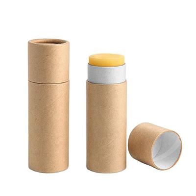 China Recycled Materials Customized Eco Friendly Cosmetic Containers Deodorant Stick Container Paper Tube For Lip Balm for sale