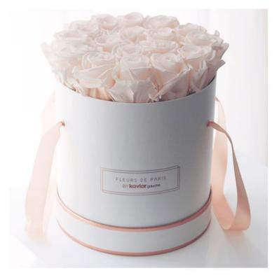 China New recycled materials! Luxury Round Hat Flower Box With Lid for sale