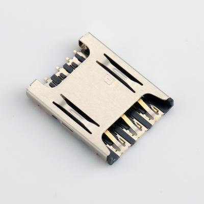 China The Most Popular Sd0631-Na1010h14-P5 Type Self Push Nano Sim Card Connector for sale